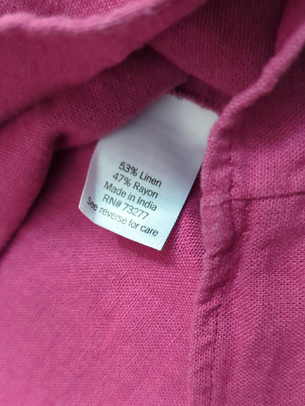 Sonoma Linen Blend Pink Sleeveless Pintuck Dress - Picture 6 of 8